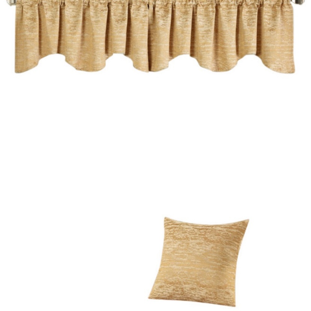 Valance & Pillow Shell Serenta Jacquard Honey Gold